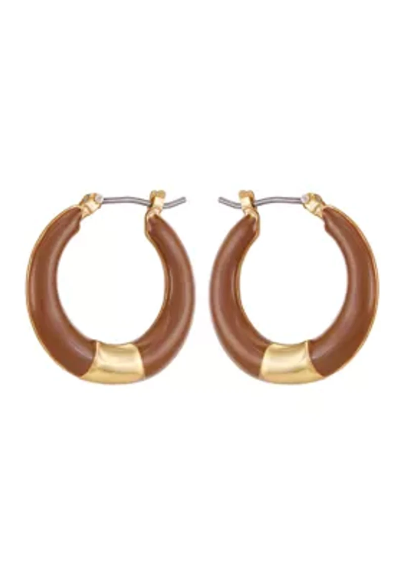 Gold-Tone Hoop Earrings