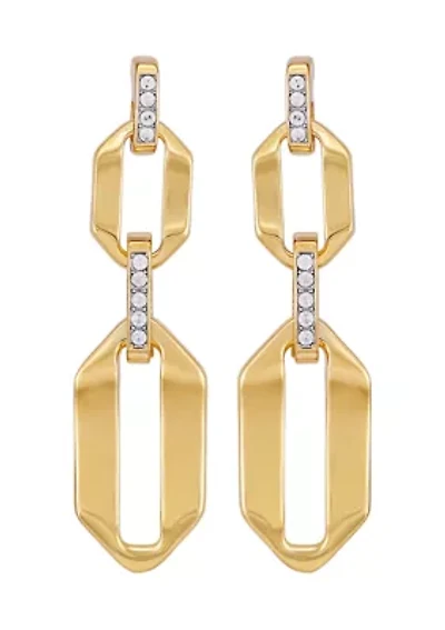 Link Pavé Drop Earrings