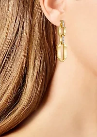  Link Pavé Drop Earrings