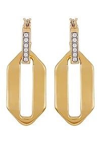 Pavé Edge Hoop Earrings