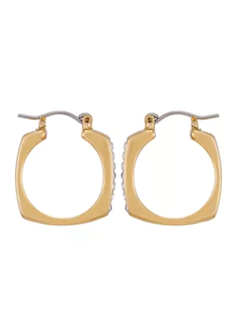 Pavé Channel Hoop Earrings