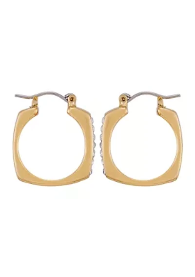 Pavé Channel Hoop Earrings
