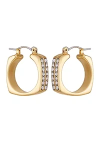 Pavé Channel Hoop Earrings
