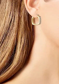 Pavé Channel Hoop Earrings