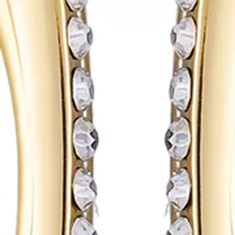 Pavé Elongated Hoop Earrings