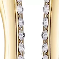 Pavé Elongated Hoop Earrings