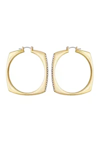 Pavé Elongated Hoop Earrings
