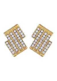 Pavé Chevron Stud Earrings
