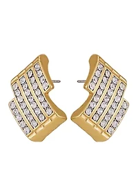  Pavé Chevron Stud Earrings