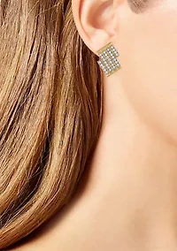  Pavé Chevron Stud Earrings
