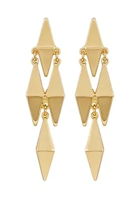 14K Gold Plated Geometric Statement Earrings