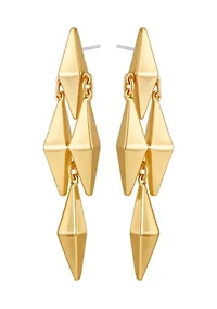 14K Gold Plated Geometric Statement Earrings