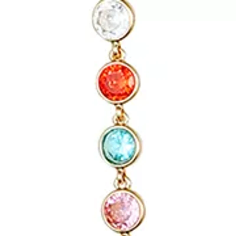 Gold Plated Cubic Zirconia Station Necklace