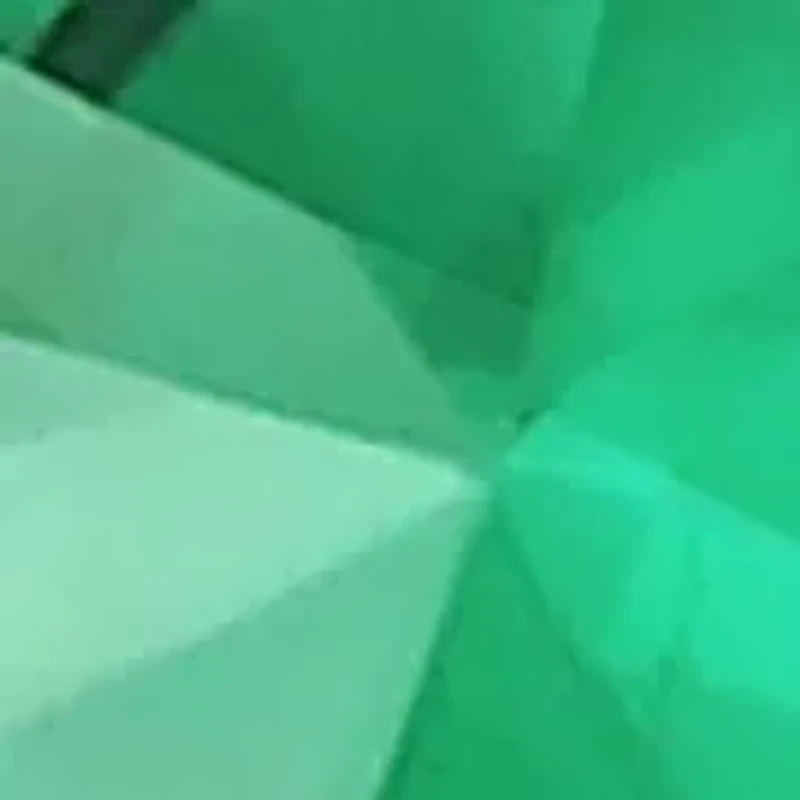 Green Gold-Tone Huggie Earrings