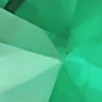 Green Gold-Tone Huggie Earrings