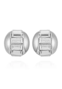 Baguette Crystal Stud Earrings