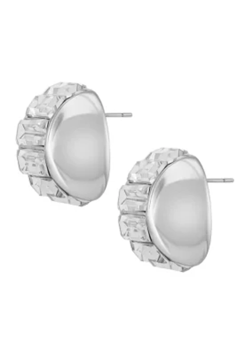 Baguette Crystal Stud Earrings
