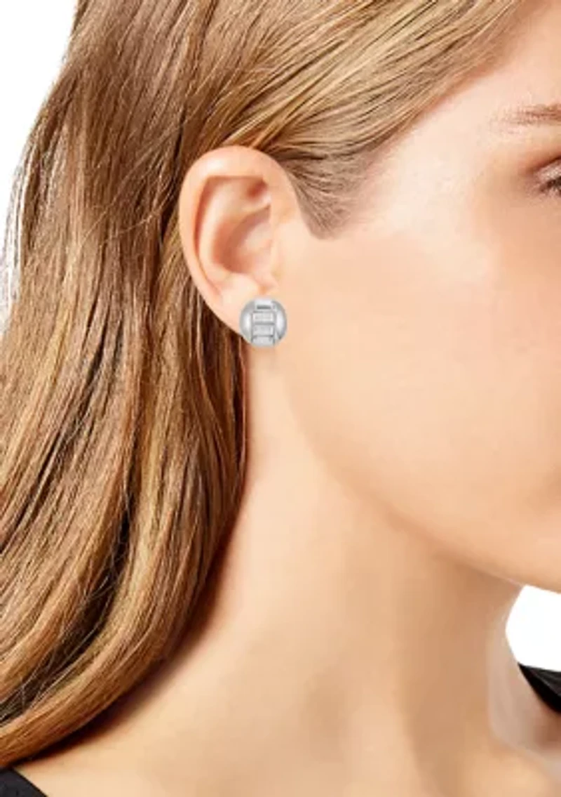 Baguette Crystal Stud Earrings