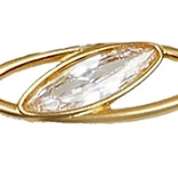 Gold Plated Link Cubic Zirconia Necklace