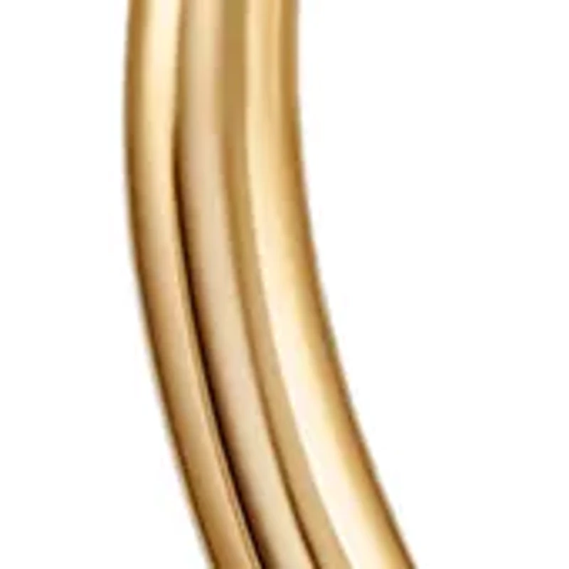 Gold Plated Pearl Hoop Earrings