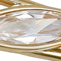 Gold Plated Cubic Zirconia Linked Toggle Bracelet