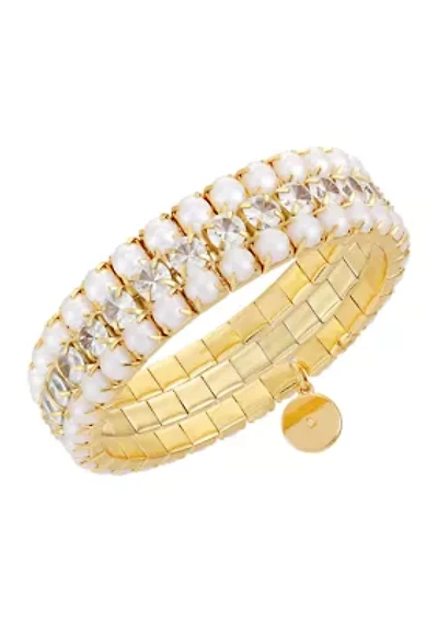 Gold Plated Stretch Bracelet Set