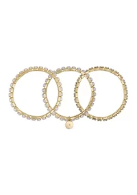 Gold Plated Stretch Bracelet Set