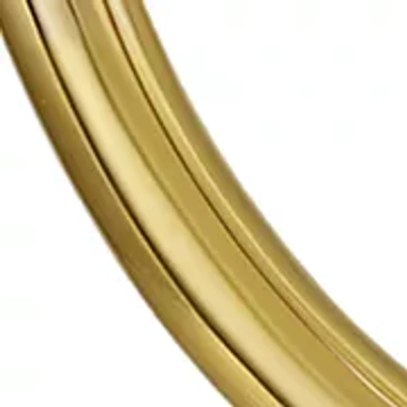 14K Gold  White Pearl Open Circle Earrings