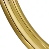 14K Gold  White Pearl Open Circle Earrings