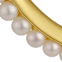 14K Gold White Pearl Drop Earrings