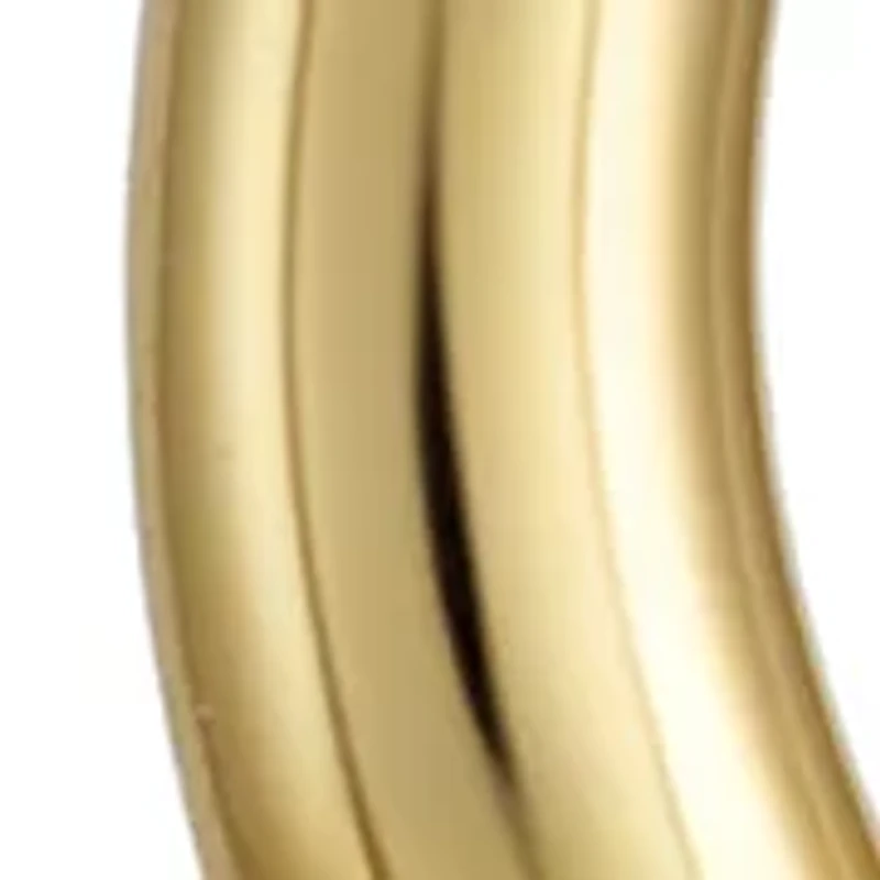 Two-Tone White Pearl Drop Earrings in 14K Gold