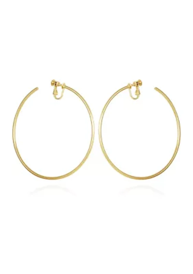 Extra Large Hoop Clip Earrings