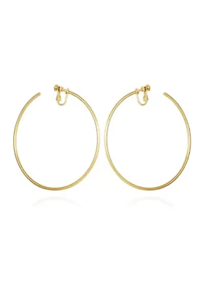 Extra Large Hoop Clip Earrings