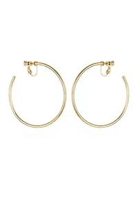  Gold Clip Hoop Earrings