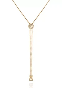 Silver Crystal Slider Necklace