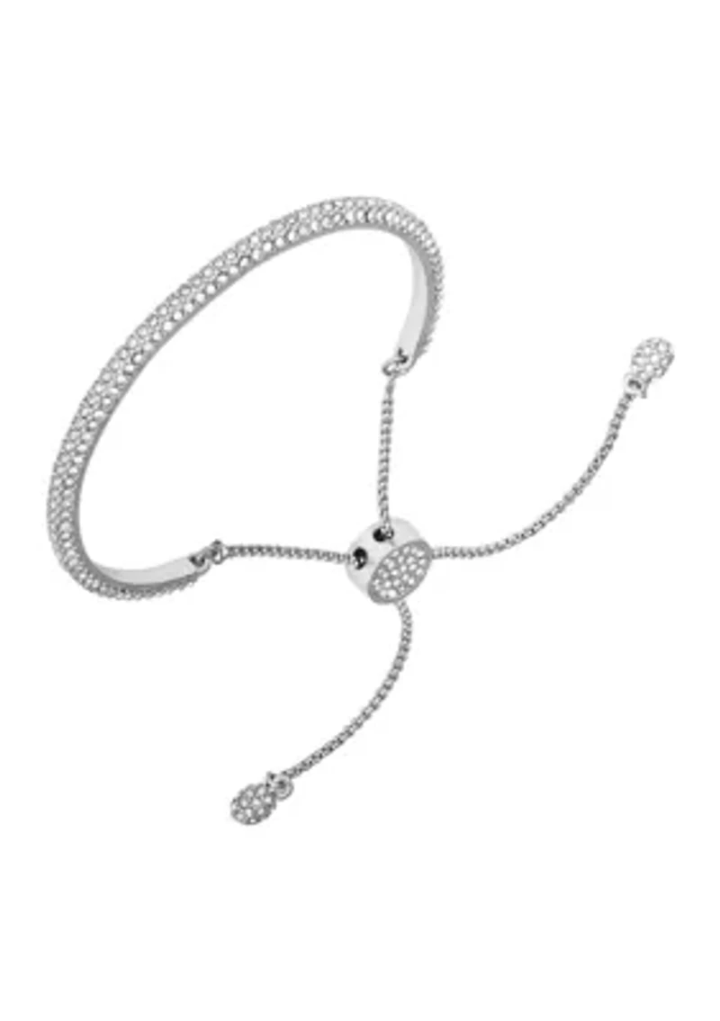 Silver Pavé Slider Bracelet