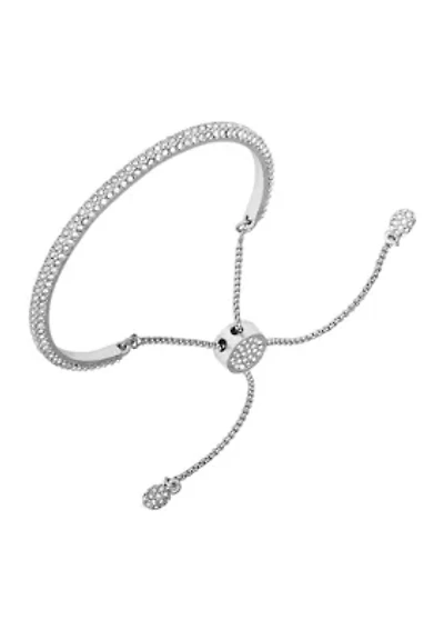 Silver Pavé Slider Bracelet