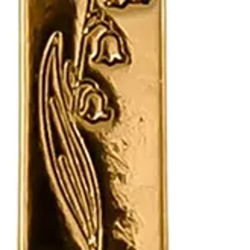  Gold Tone 16 Inch + 3 Inch Extender Etched Lily Of The Valley Flower Pendant Necklace  