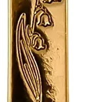  Gold Tone 16 Inch + 3 Inch Extender Etched Lily Of The Valley Flower Pendant Necklace  