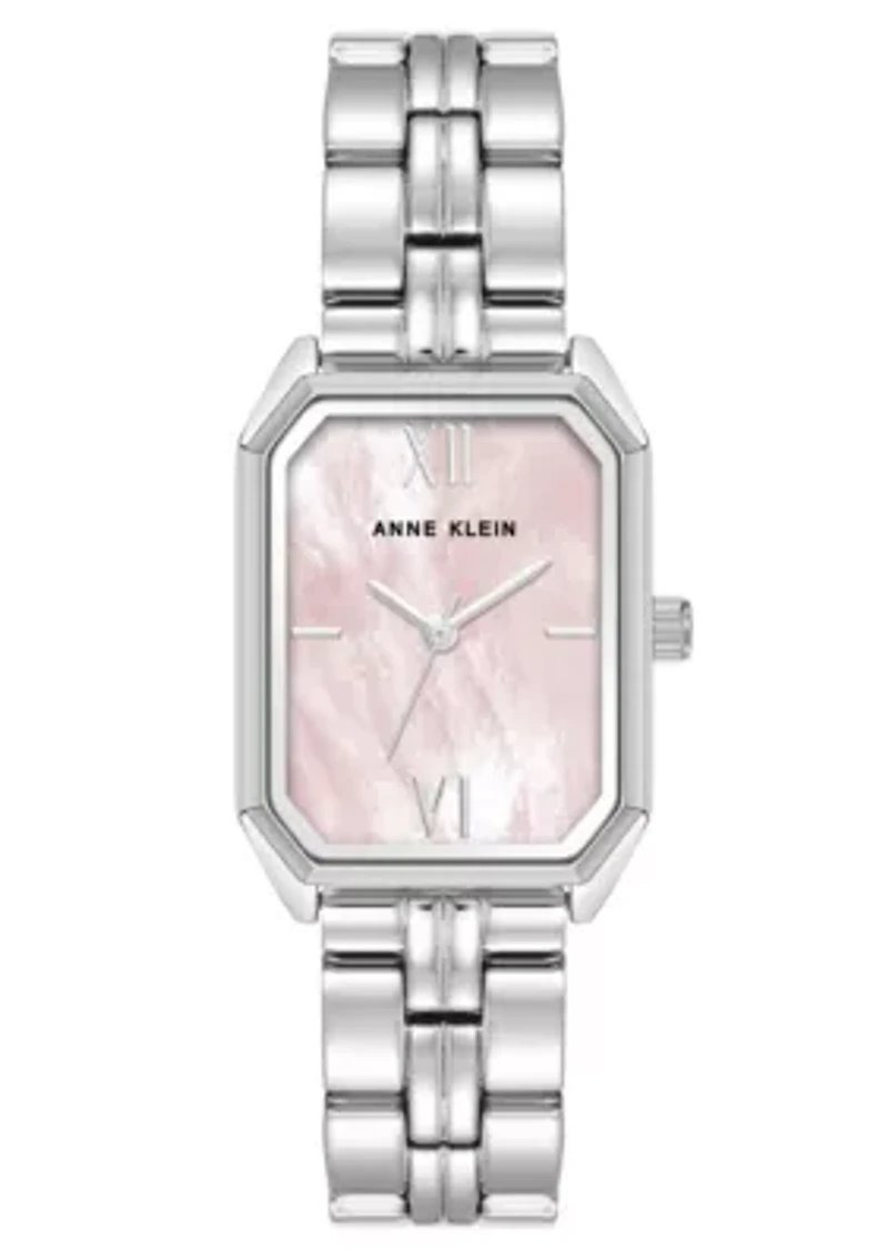 Anne Klein Women's Quartz Silver-Tone Octagonal Metal Alloy Bracelet Watch