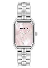 Anne Klein Women's Quartz Silver-Tone Octagonal Metal Alloy Bracelet Watch