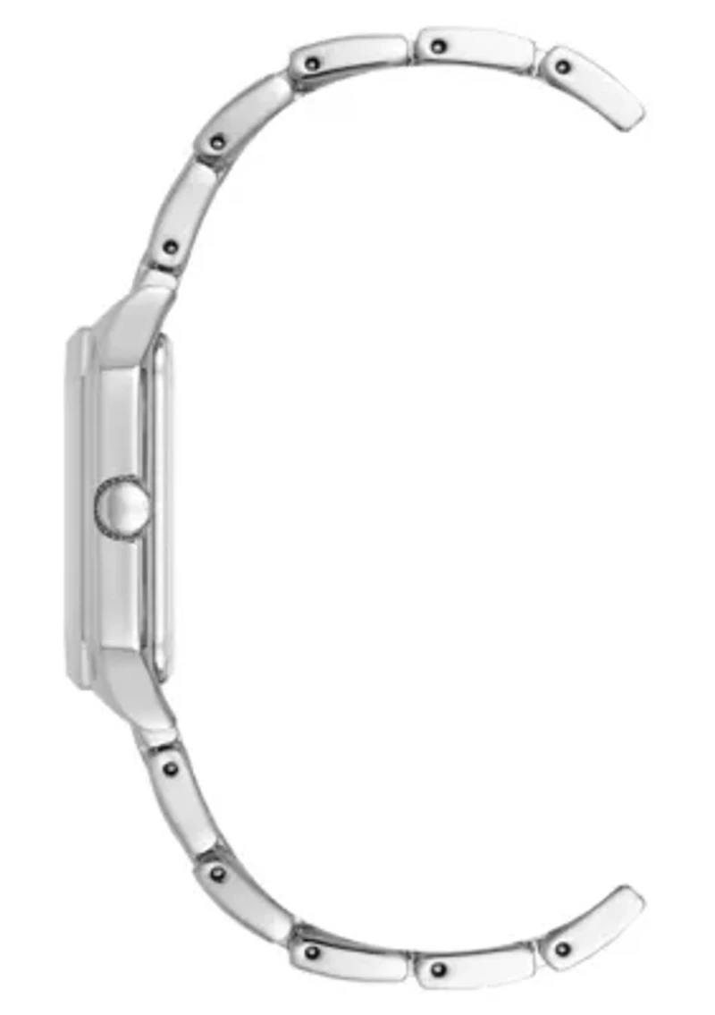 Anne Klein Women's Quartz Silver-Tone Octagonal Metal Alloy Bracelet Watch