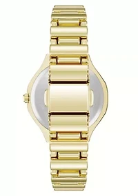 Anne Klein Women's Quartz Cultivated Gold-Tone Metal Alloy and Pink Dial Watch, 30mm