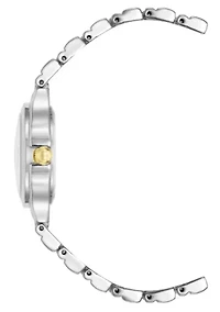 Anne Klein Women's Quartz Cultivated Two-Tone Metal Alloy and Light Blue Dial Watch, 30mm