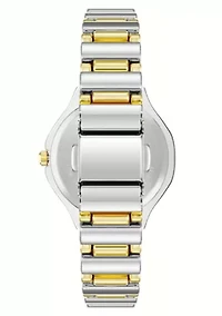 Anne Klein Women's Quartz Cultivated Two-Tone Metal Alloy and Light Blue Dial Watch, 30mm