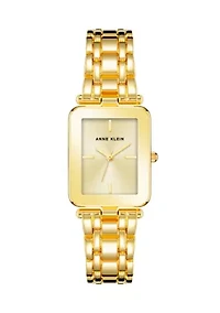  Women's Rectangular Gold Tone Watch
