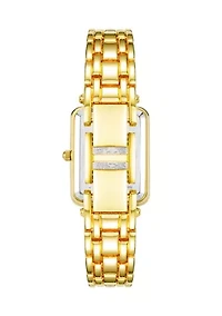  Women's Rectangular Gold Tone Watch