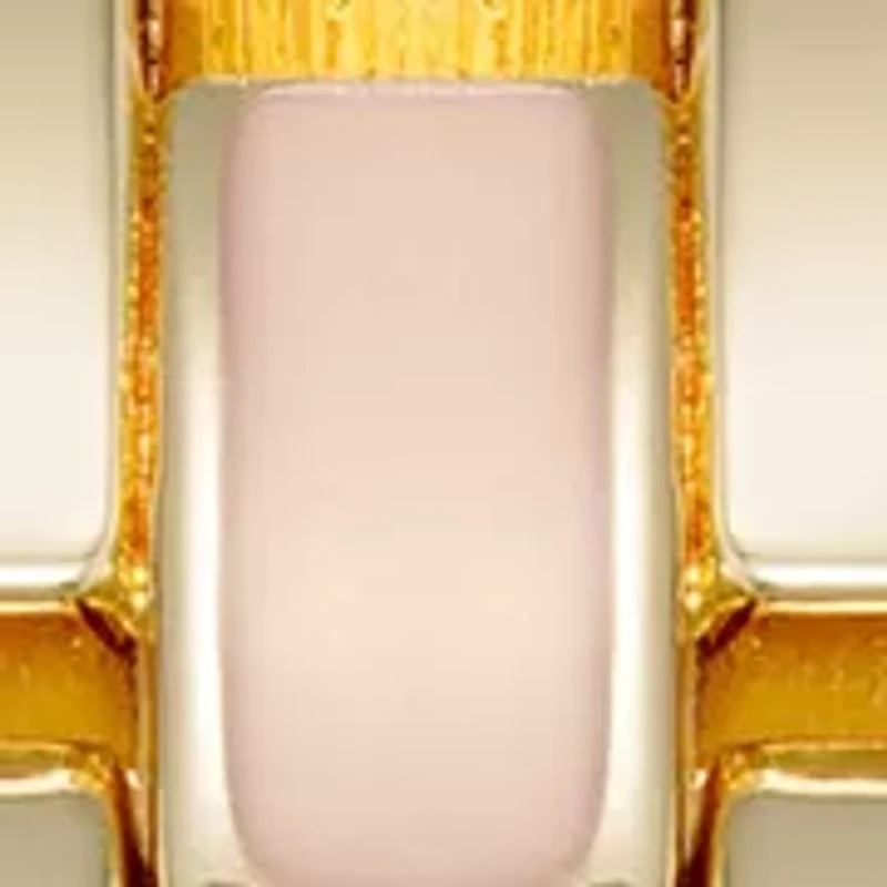 Pink Enamel and Gold Tone Alloy Metal Bracelet Watch