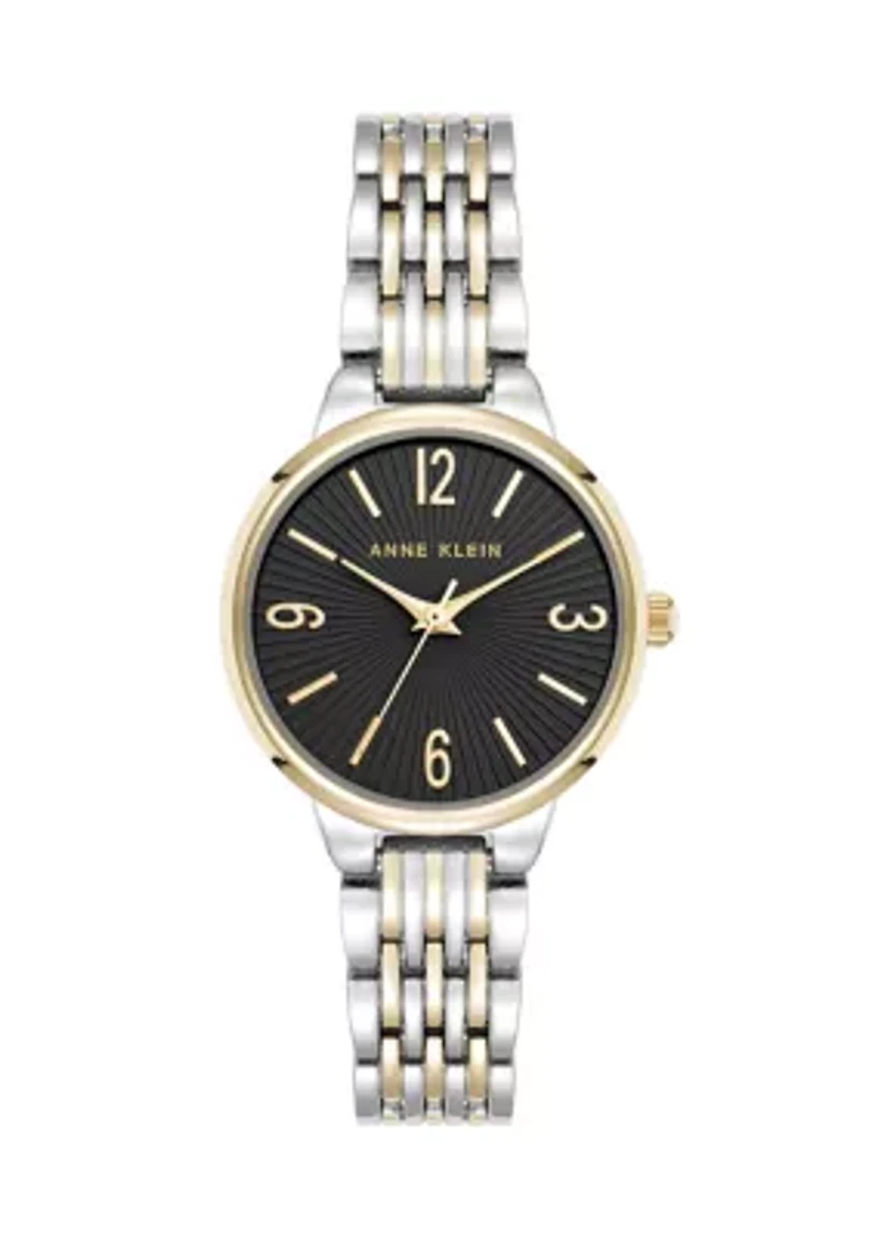 Women's Quartz Jet Round Two-Tone Bracelet Watch