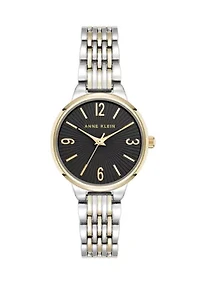Women's Quartz Jet Round Two-Tone Bracelet Watch